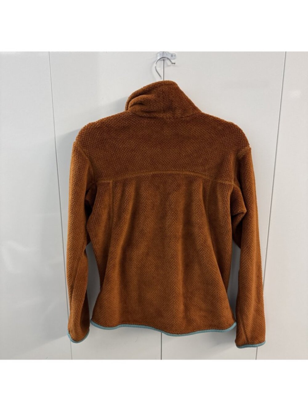 Patagonia Sweater Women Medium Copper Teal Pullover Snap Fleece Polartec Better - Picture 6 of 10